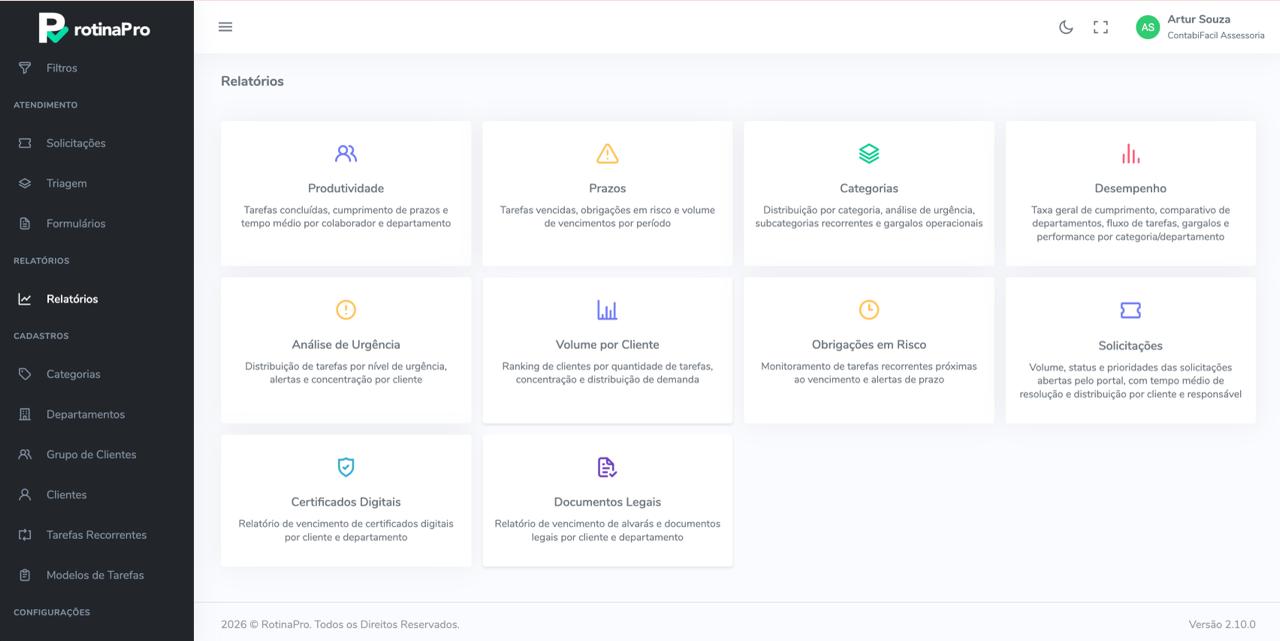 Relatórios RotinaPro